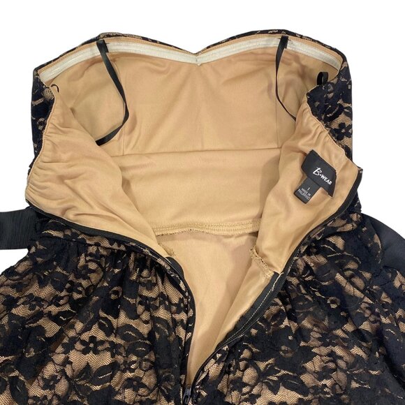 Vtg Y2K BWear Lace Tulle Mini Dress | 1 | Black | Whimsigoth Fairy Valley Girl - Picture 7 of 12